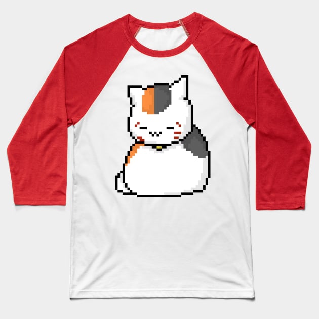 Nyanko-sensei Pixel Art Baseball T-Shirt by Tatsu_chan